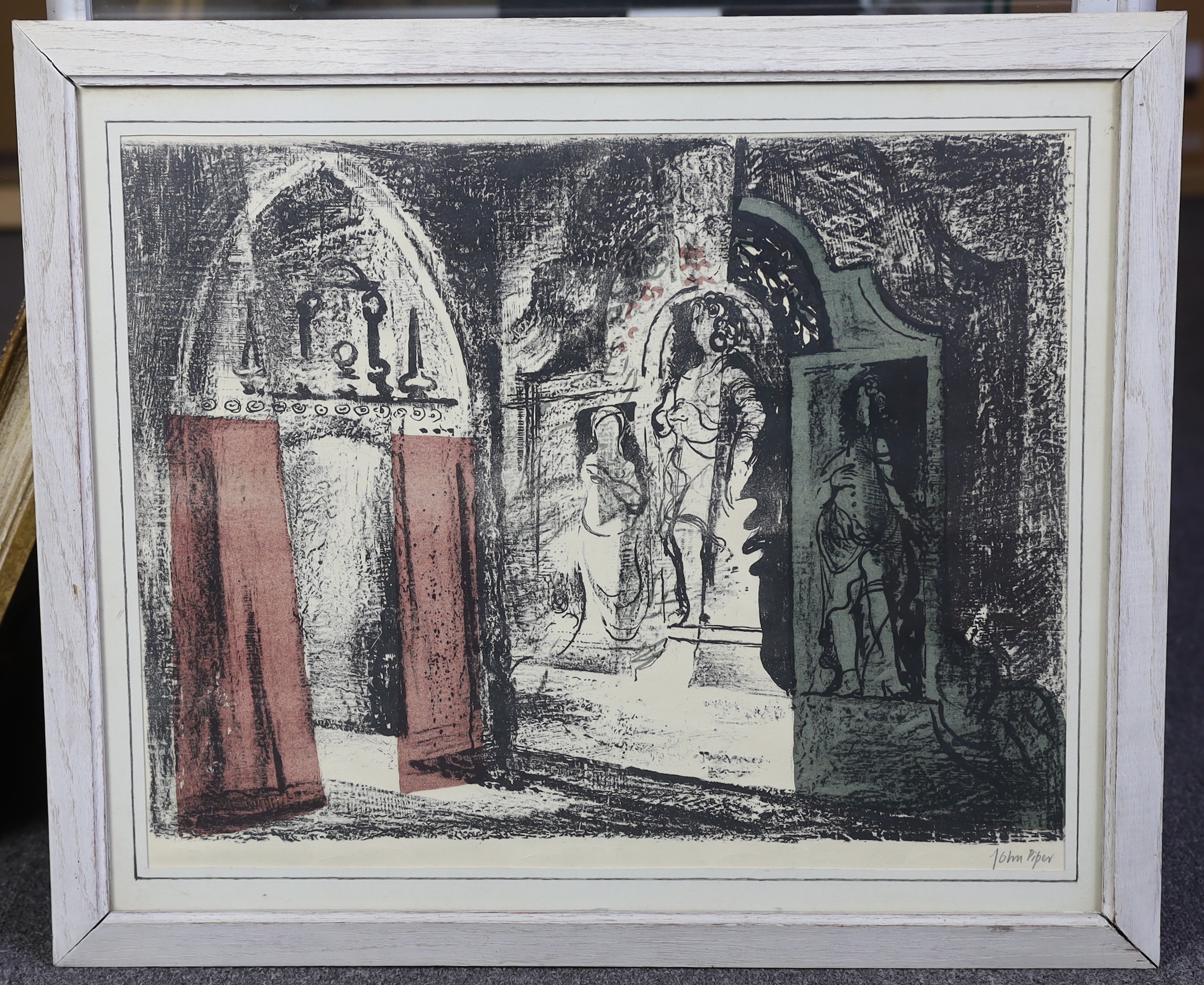 John Piper (English, 1903-1992), Yarnton Monument, Oxon (Levinson 70), coloured lithograph, 40.5 x 51cm